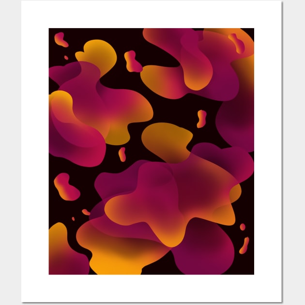 Liquid Magma Pattern Wall Art by Emberpixie